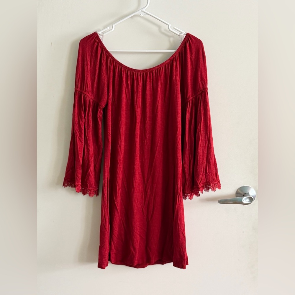 HeartSoul Red Off the Shoulder Dress
